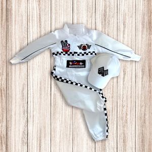 Toddler race car driver costume